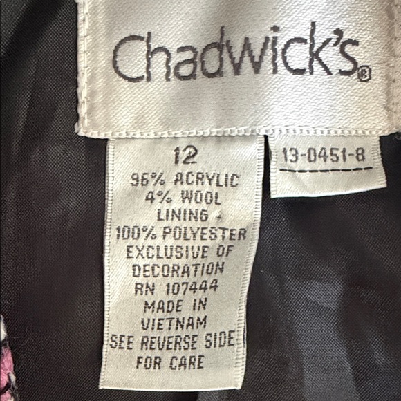 Textured Tweed Blazer Jacket Gold Button Structured Spring Style - Picture 7 of 8